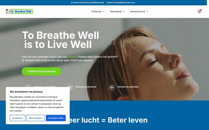 Captura de pantalla de drbreathewell.nl