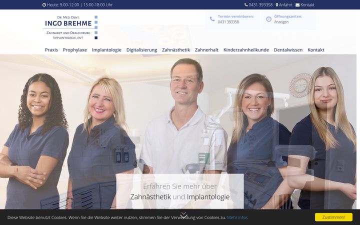 Skjermbilde av drbrehme.de