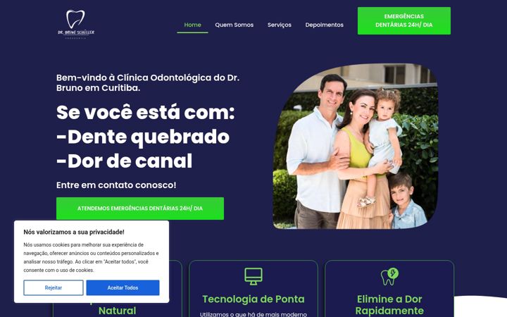 Екранна снимка на drbrunocuritiba.com.br
