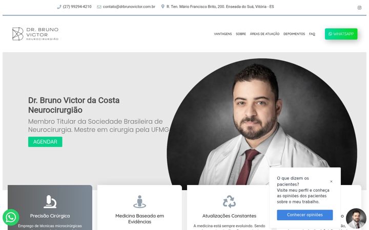 Екранна снимка на drbrunovictor.com.br