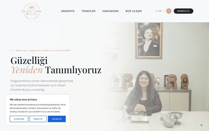 Screenshot of drbuketcihanlarburucu.com