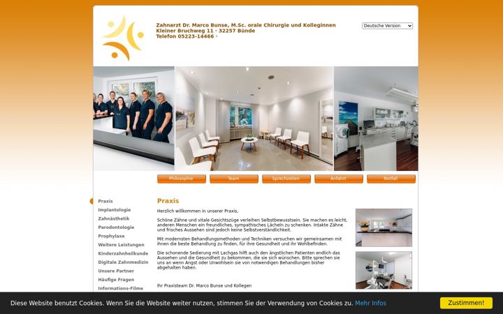 Screenshot of drbunse.de