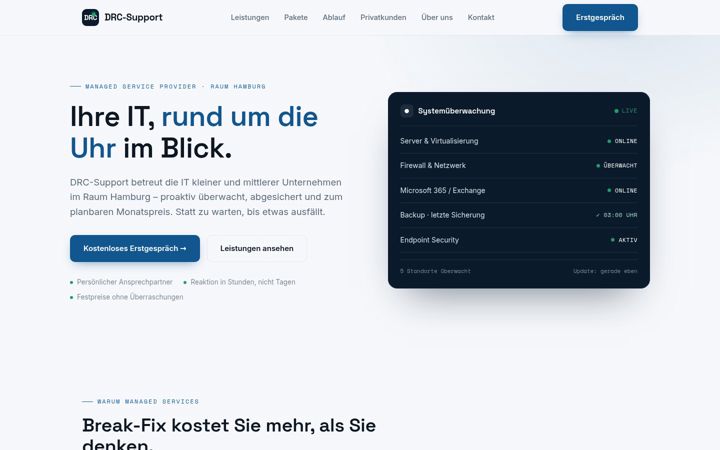 Screenshot of drc-support.de