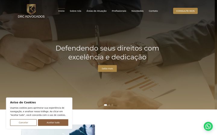 Екранна снимка на drcadvogados.com.br