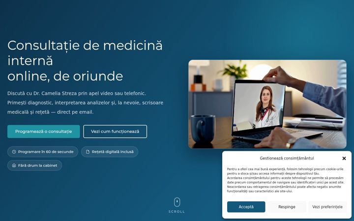 Screenshot of drcameliastreza.ro