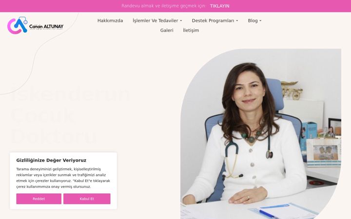 Screenshot of drcananaltunay.com
