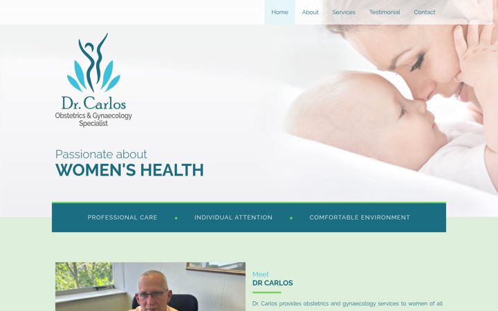 Skärmbild av drcarlos.co.za