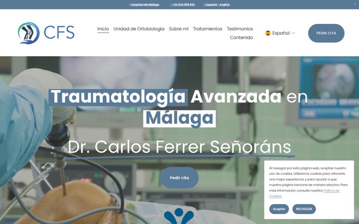 Screenshot of drcarlosferrer.com