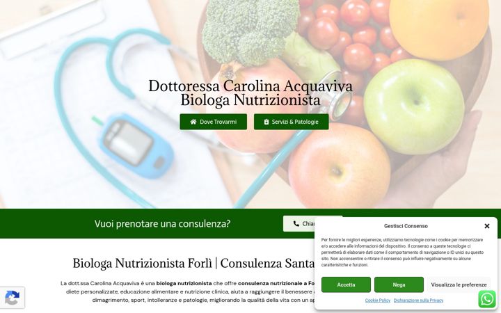 Screenshot of drcarolinaacquaviva.it
