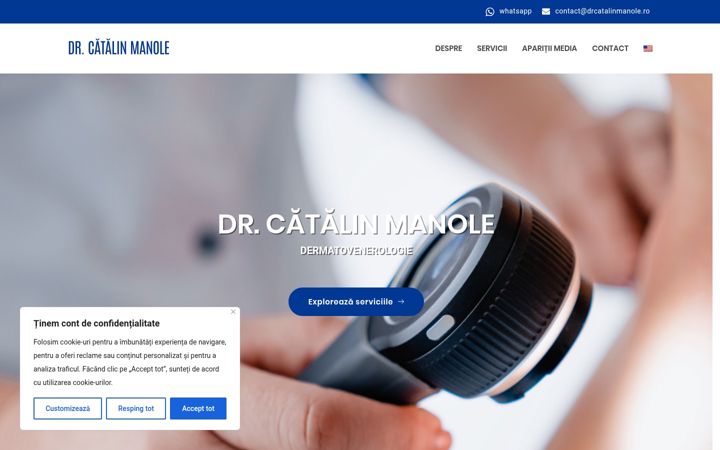 Screenshot of drcatalinmanole.ro