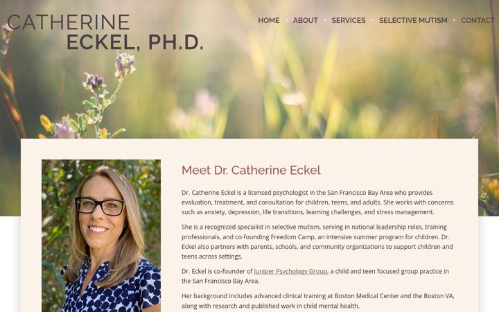 Screenshot of drcatherineeckel.com