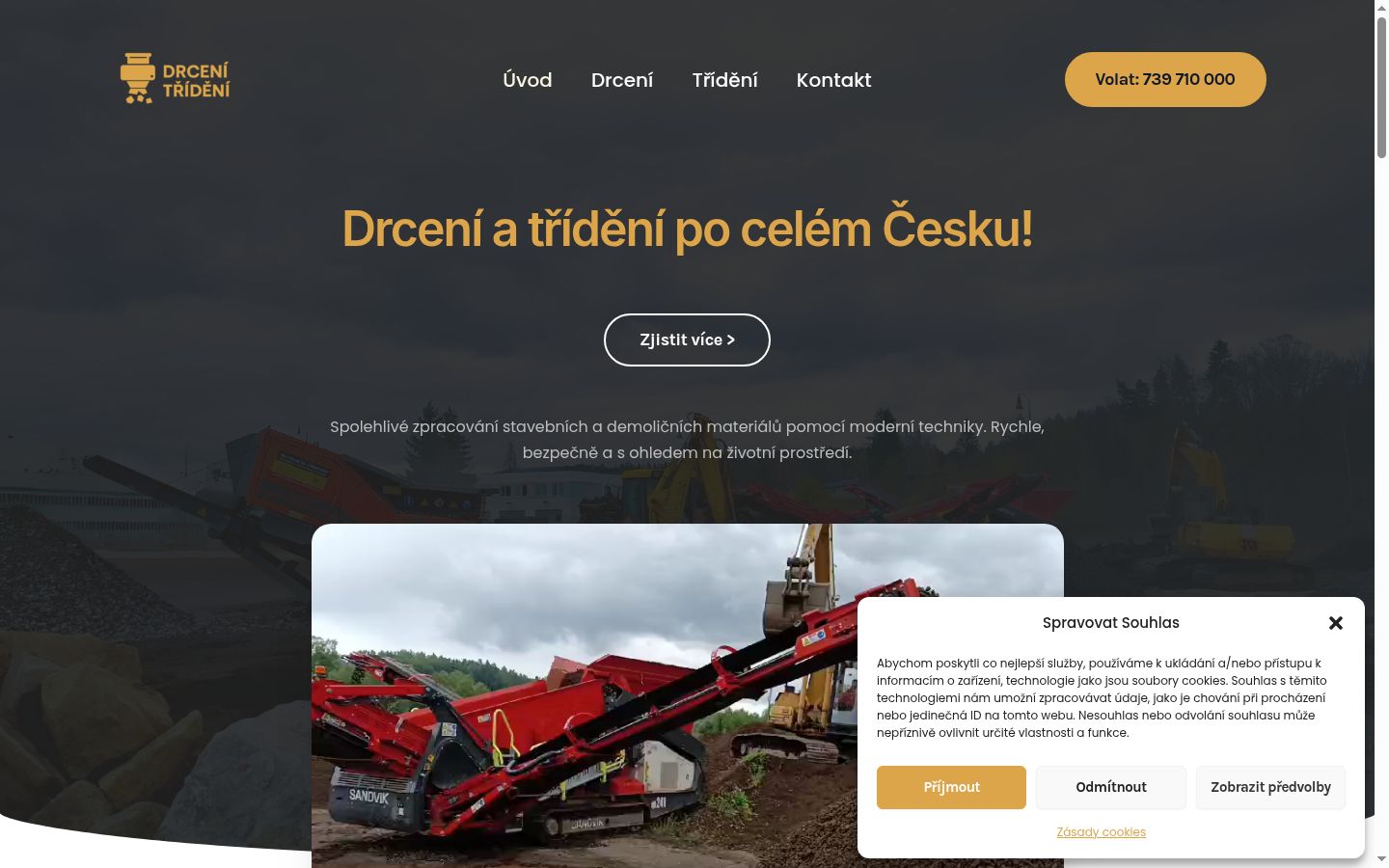 Snímek obrazovky baneru souhlasu zobrazeného před jakoukoli interakcí