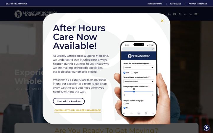 Screenshot of drchrismiller.com