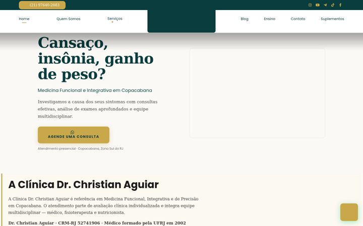 Screenshot of drchristianaguiar.com