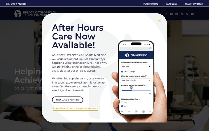 Screenshot of drchristopherodom.com