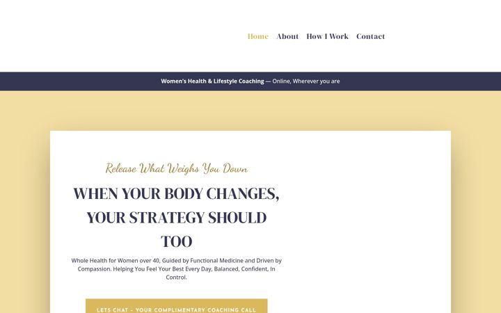 Screenshot of drclairefunctionalcoach.com