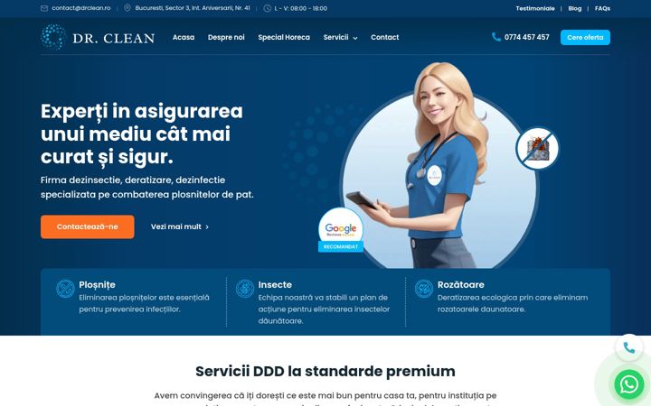 Screenshot of drclean.ro