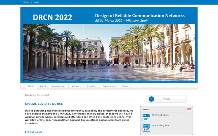 Capture d'écran de drcn2022.upc.edu