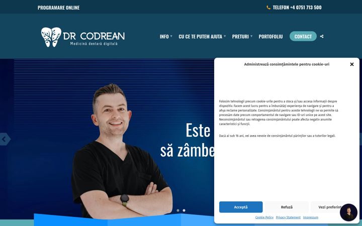 Screenshot of drcodrean.ro