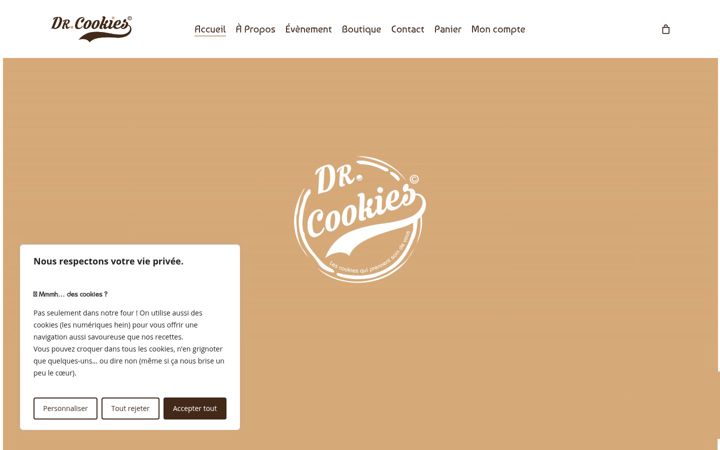 Captura de pantalla de drcookies.fr