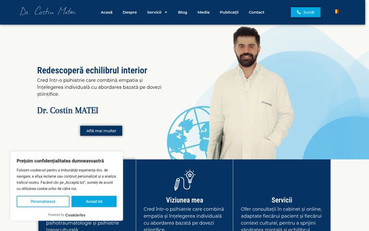 Screenshot of drcostinmatei.com