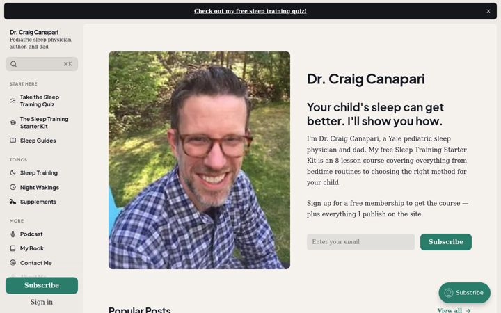 Screenshot of drcraigcanapari.com