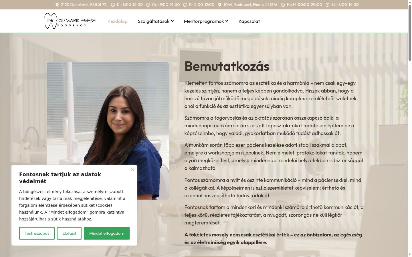 Screenshot of the consent banner shown before any interaction