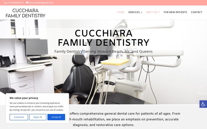 Screenshot of drcucchiara.com