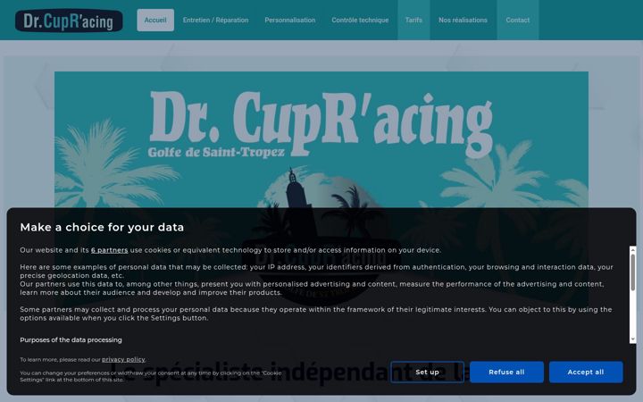 Screenshot of drcupracing.fr
