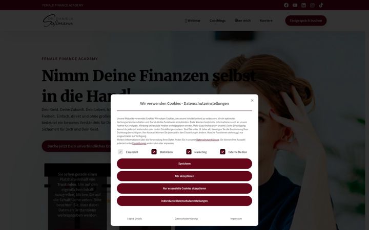 Skjámynd af drdanielasussmann.de