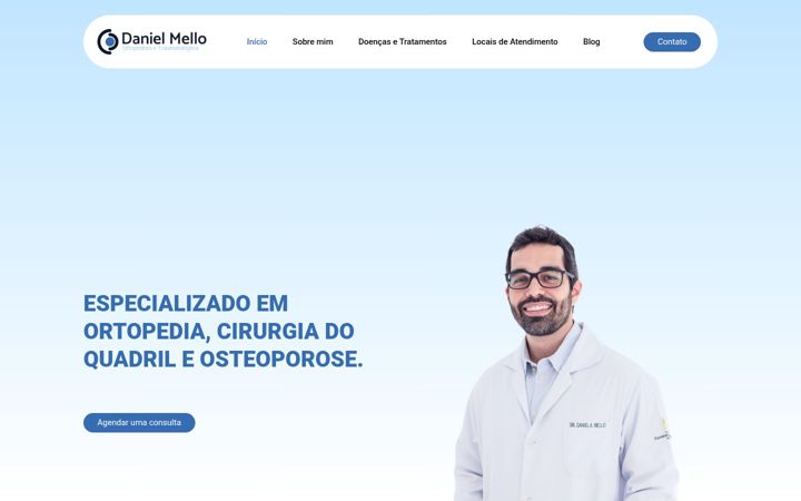 Ekraanipilt saidist drdanielmello.com.br