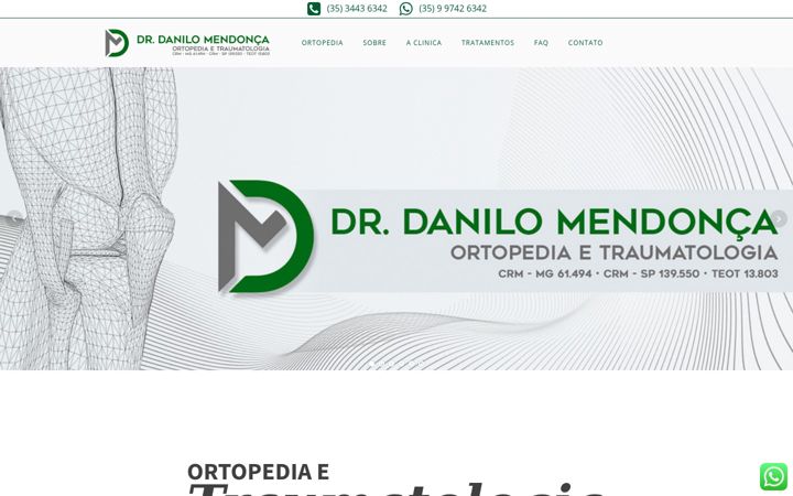 Ekraanipilt saidist drdanilomendonca.com.br