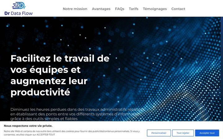 Screenshot of drdataflow.com