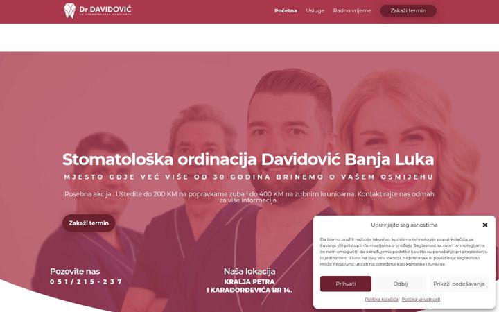 Screenshot of drdavidovic.net