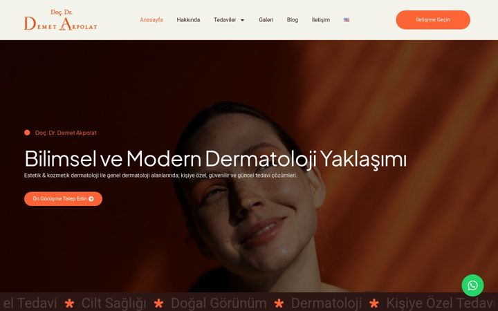 Screenshot of drdemetakpolat.com