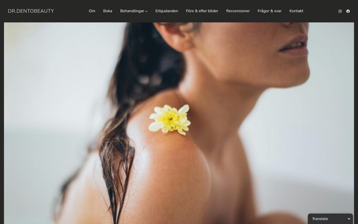 Captură de ecran a drdentobeauty.se