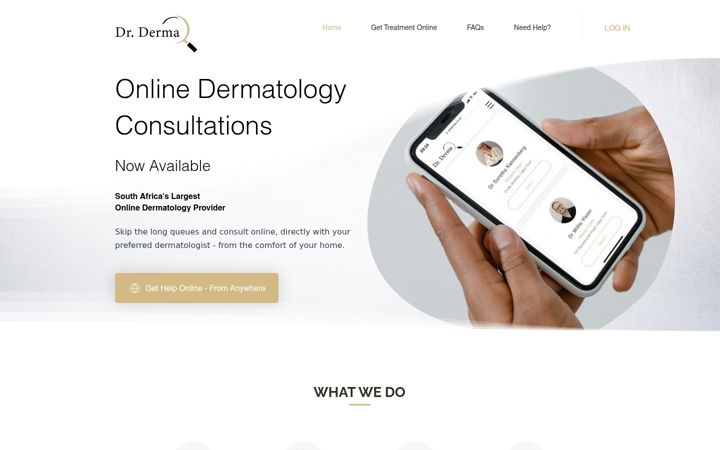 Skärmbild av drderma.co.za
