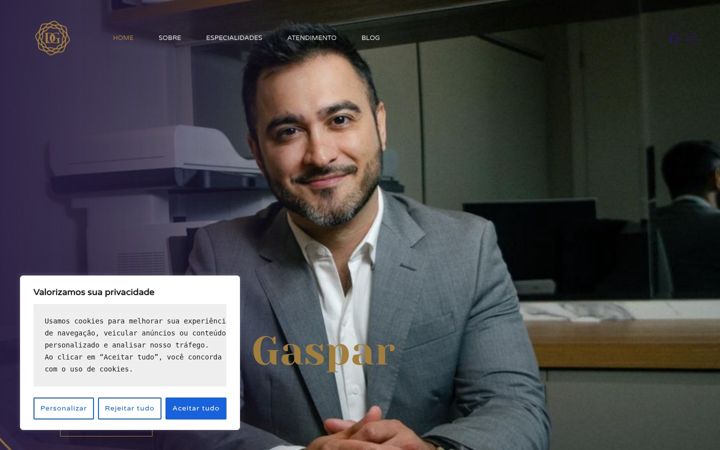Ekraanipilt saidist drdiegogaspar.com.br
