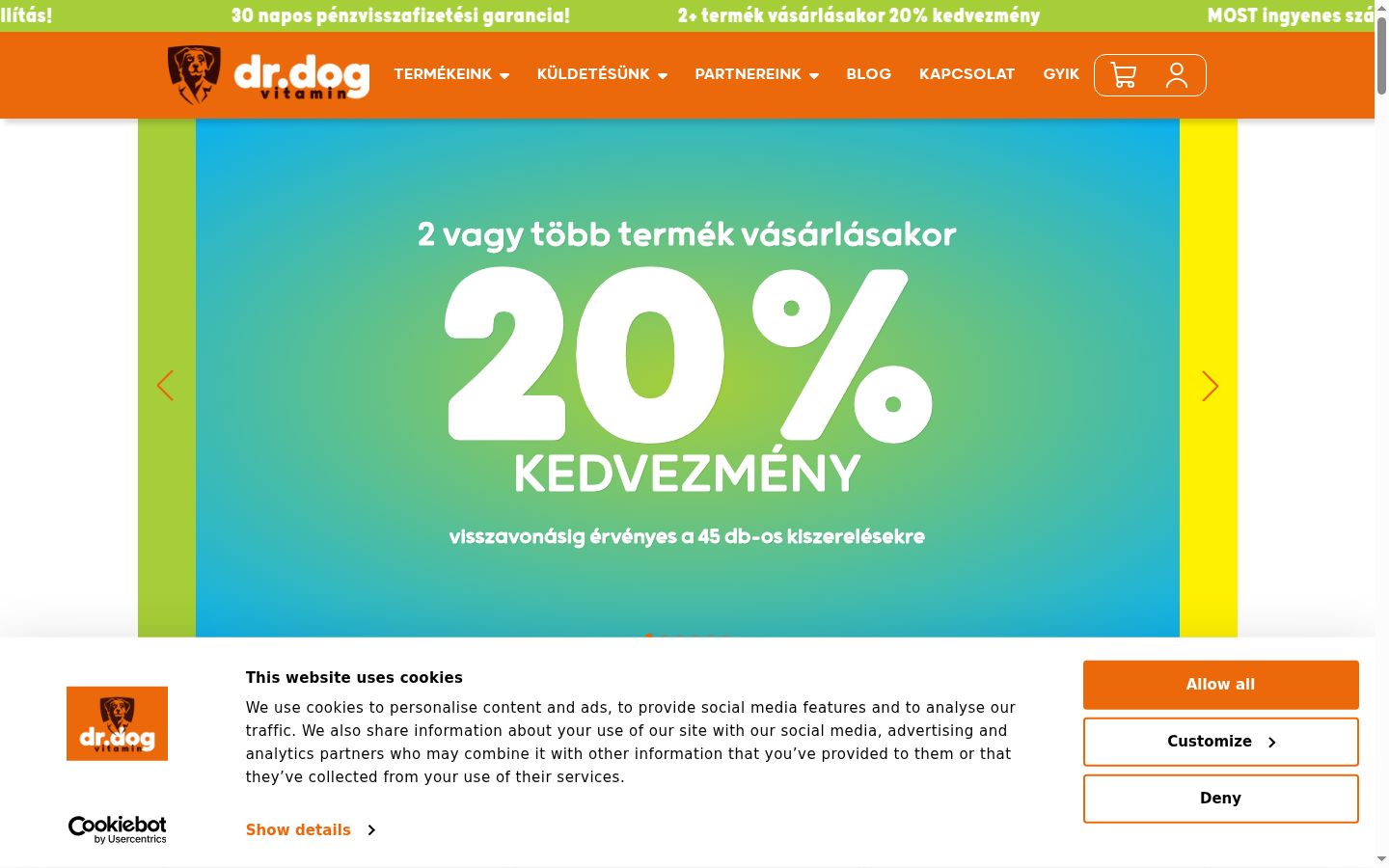 Ekrānuzņēmums ar piekrišanas baneri, kas tika rādīts pirms jebkādas mijiedarbības
