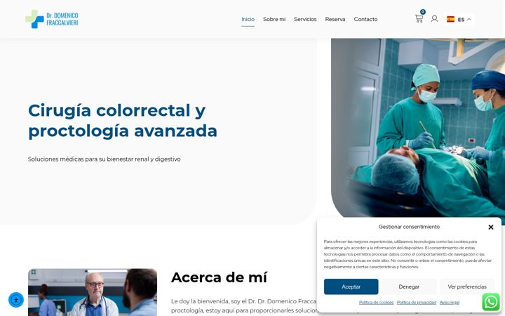 Screenshot of drdomenicofraccalvieri.com