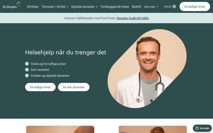Skærmbillede af drdropin.no