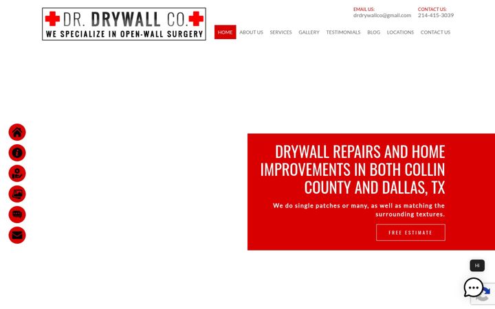 Screenshot of drdrywallco.com