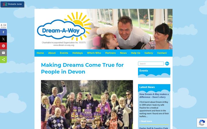 Captură de ecran a dream-a-way.org