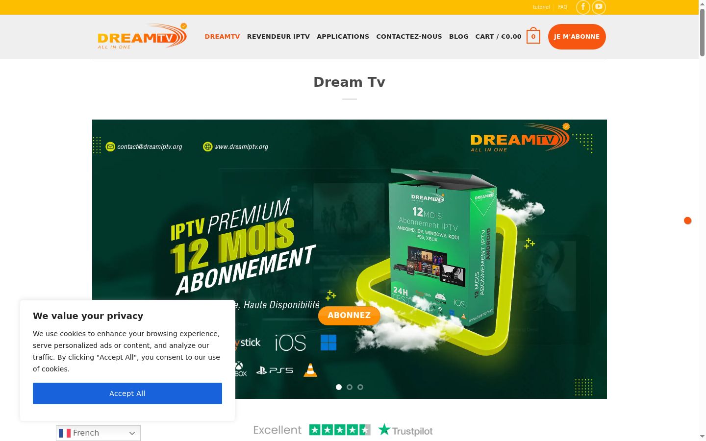 Screenshot of the consent banner shown before any interaction
