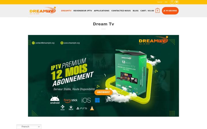Screenshot of dream-tv.net