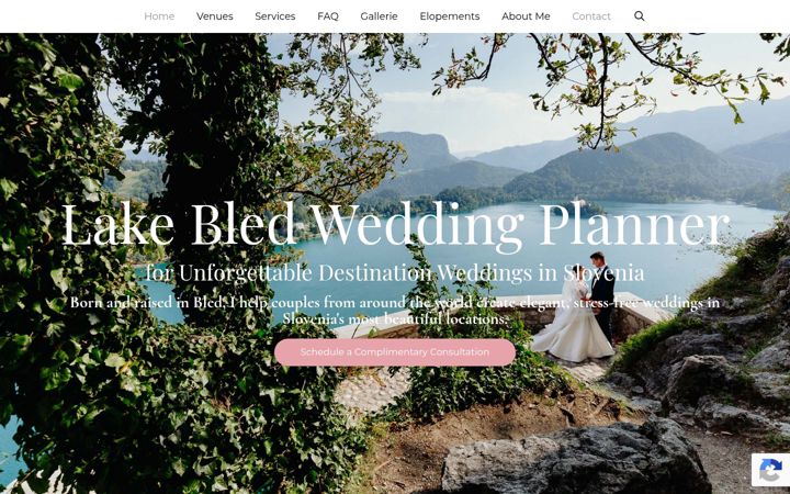 Screenshot of dream-wedding-slovenia.com