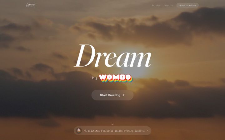 Screenshot of dream.ai