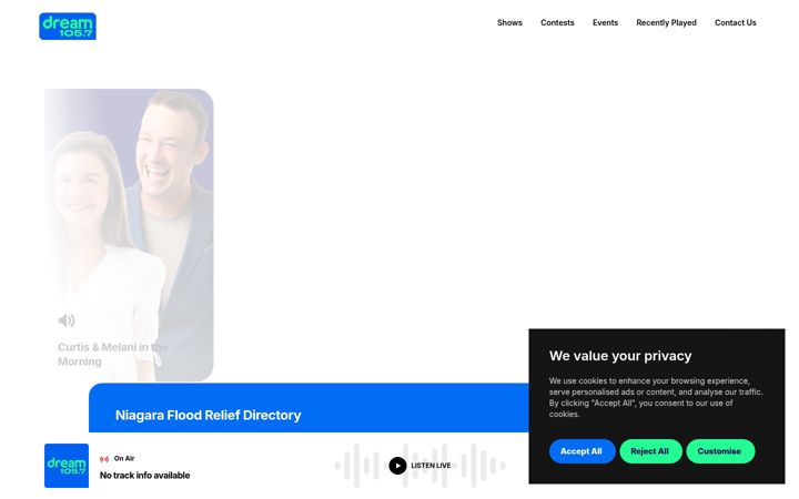 Screenshot of dream1057.com