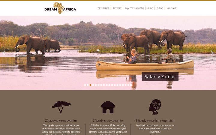 Screenshot van dreamafrica.eu