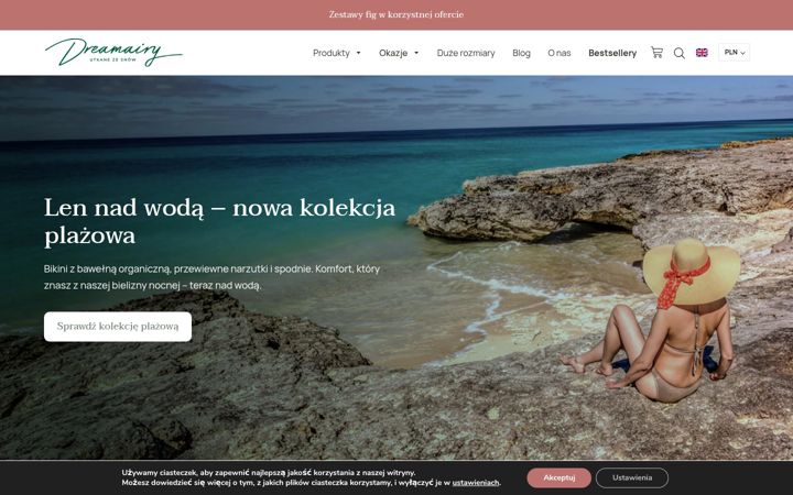 Snímek obrazovky dreamairy.pl